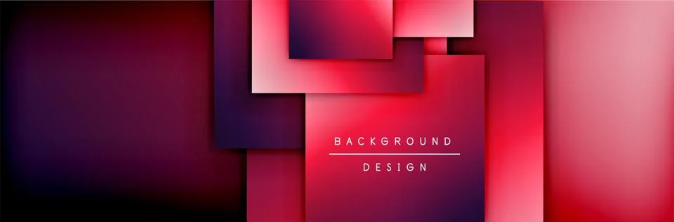 Square shapes composition geometric abstract background. 3D shadow effects and 스톡 일러스트