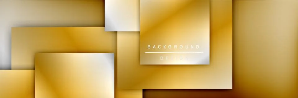 Square shapes composition geometric abstract background. 3D shadow effects and Stock Illustration