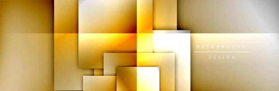Square shapes composition geometric abstract background. 3D shadow effects and 스톡 일러스트