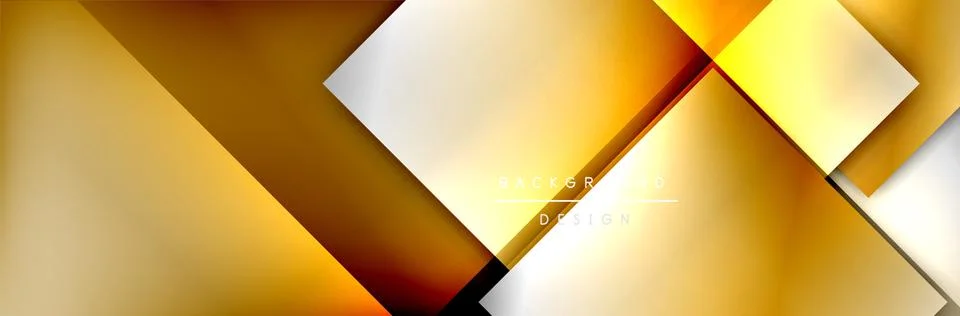 Square shapes composition geometric abstract background. 3D shadow effects and Stock Illustration