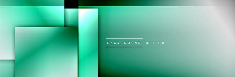 Square shapes composition geometric abstract background. 3D shadow effects and Illustrazione stock