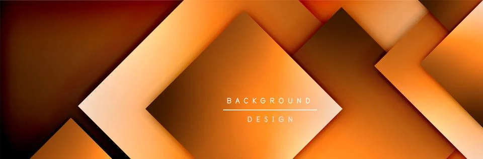 Square shapes composition geometric abstract background. 3D shadow effects and Stock Illustration