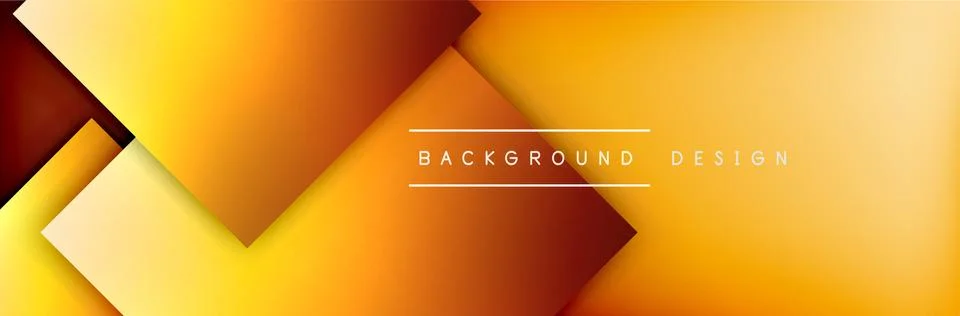Square shapes composition geometric abstract background. 3D shadow effects and Illustrazione stock