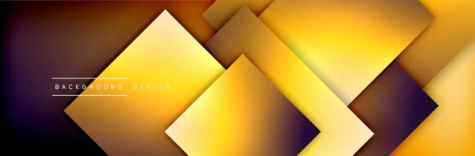 Square shapes composition geometric abstract background. 3D shadow effects and 스톡 일러스트
