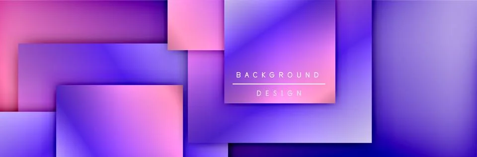Square shapes composition geometric abstract background. 3D shadow effects and イラスト素材