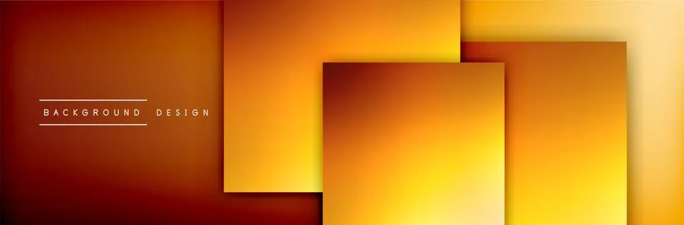 Square shapes composition geometric abstract background. 3D shadow effects and Stock Illustration