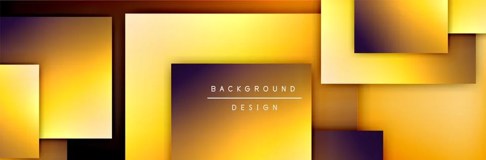 Square shapes composition geometric abstract background. 3D shadow effects and イラスト素材