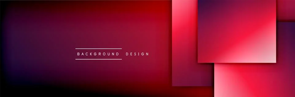 Square shapes composition geometric abstract background. 3D shadow effects and Stock Illustration