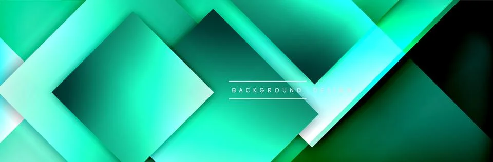 Square shapes composition geometric abstract background. 3D shadow effects and Stock Illustration