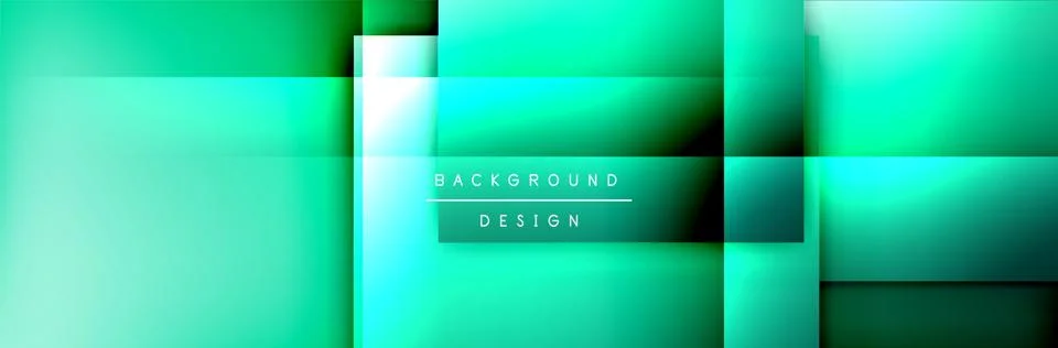 Square shapes composition geometric abstract background. 3D shadow effects and Stock Illustration
