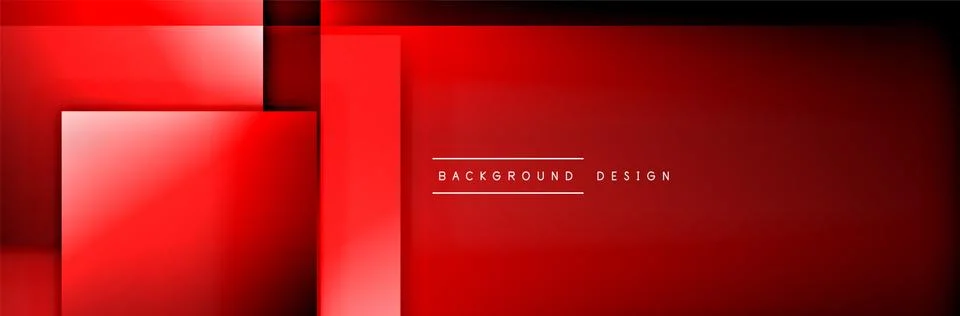 Square shapes composition geometric abstract background. 3D shadow effects and Stock Illustration