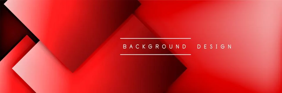 Square shapes composition geometric abstract background. 3D shadow effects and Illustrazione stock