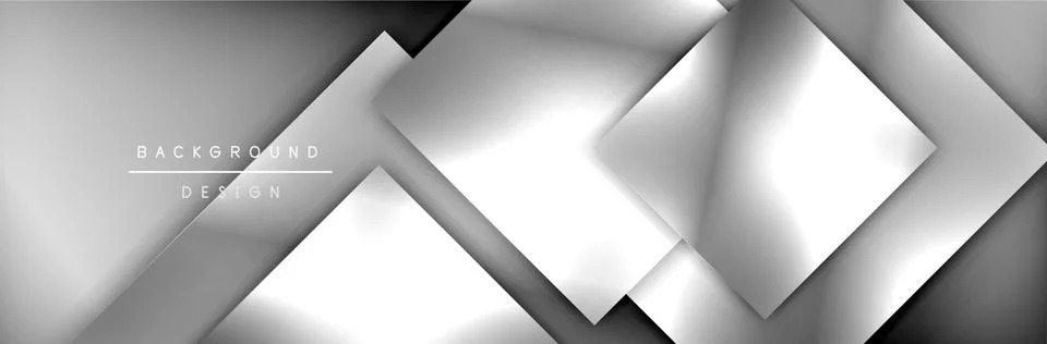 Square shapes composition geometric abstract background. 3D shadow effects and Stock Illustration