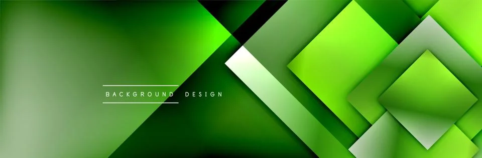 Square shapes composition geometric abstract background. 3D shadow effects and Stock Illustration