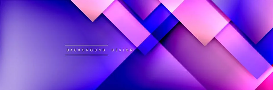 Square shapes composition geometric abstract background. 3D shadow effects and Stock Illustration