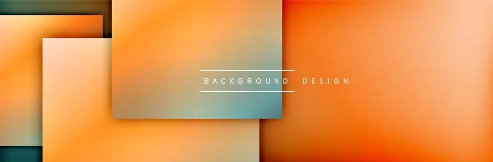 Square shapes composition geometric abstract background. 3D shadow effects and Illustrazione stock