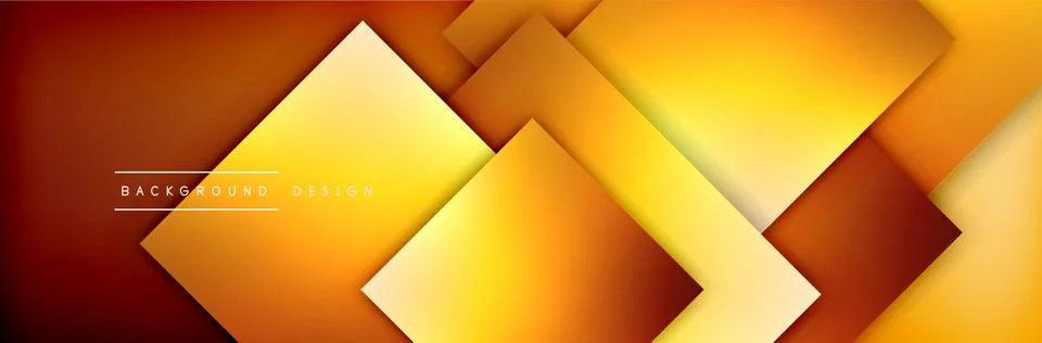 Square shapes composition geometric abstract background. 3D shadow effects and イラスト素材