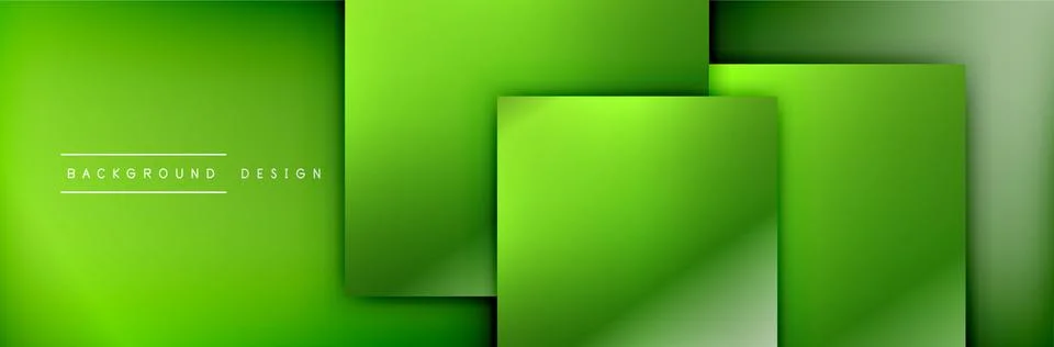 Square shapes composition geometric abstract background. 3D shadow effects and Illustrazione stock