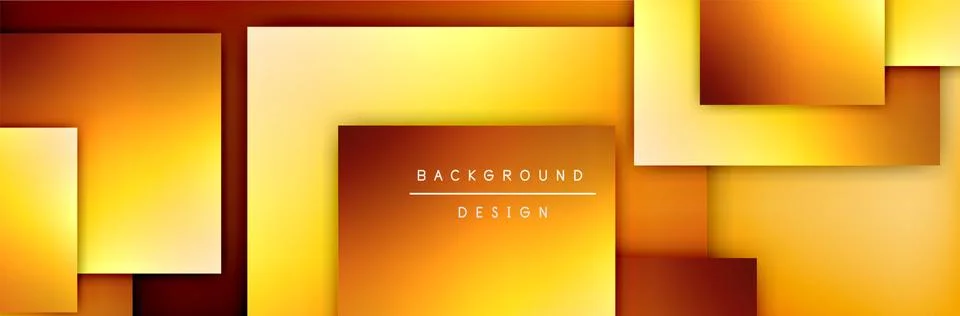 Square shapes composition geometric abstract background. 3D shadow effects and 스톡 일러스트