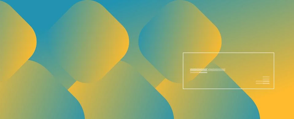 Square shapes composition geometric abstract background. 3D shadow effects and Illustrazione stock