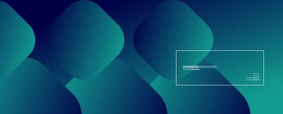 Square shapes composition geometric abstract background. 3D shadow effects and Illustrazione stock