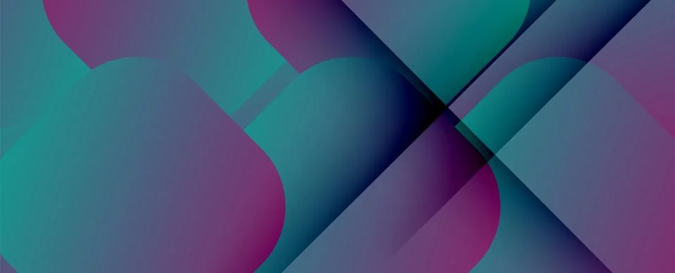 Square shapes composition geometric abstract background. 3D shadow effects and 库存插图