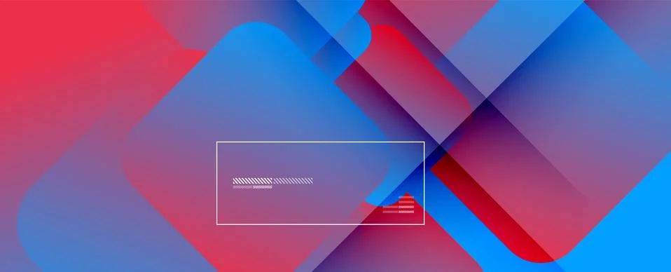Square shapes composition geometric abstract background. 3D shadow effects and 库存插图