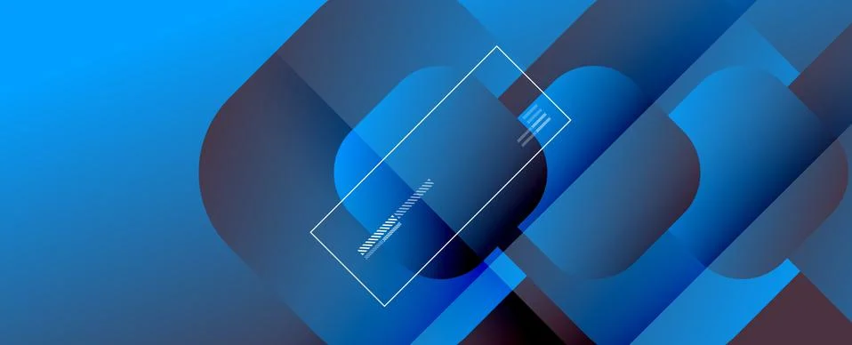 Square shapes composition geometric abstract background. 3D shadow effects and 库存插图