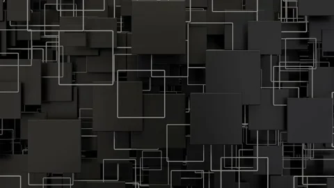 Square Shapes Motion Graphic Background Gray Stock Footage 201126866