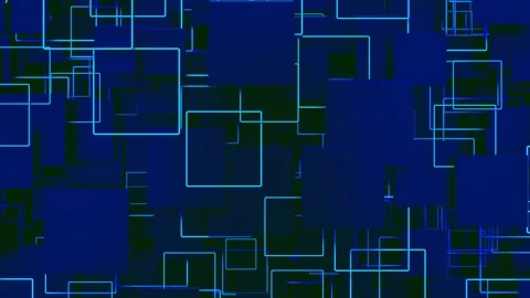 Square Shapes Motion Graphic Background Blue Stock Footage 201126891