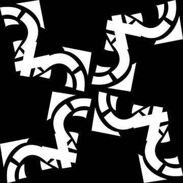 Square Shapes Pattern Over Black 스톡 일러스트