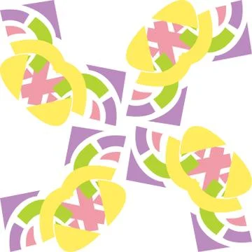 Square Shapes Pattern Over White Stock Illustration