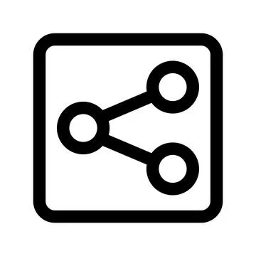 Square share button. Share button. Vector. Stock Illustration