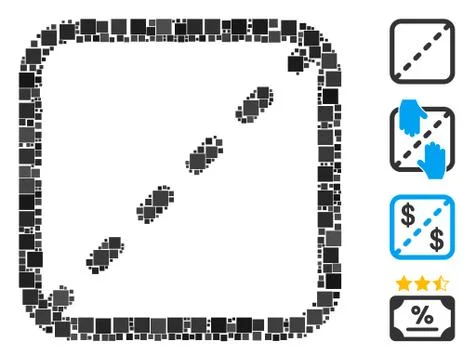 Square Shares Icon Vector Collage Stock Illustration