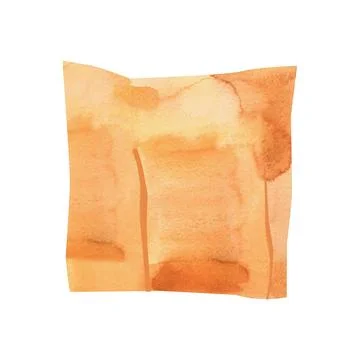 A square sheet of beige parchment baking paper. Isolated watercolor Stock Illustration