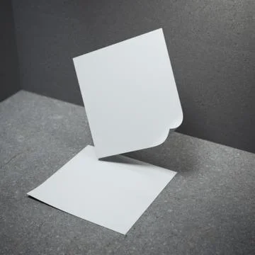 Square sheet of paper Illustrazione stock