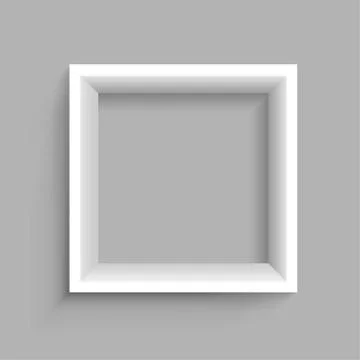 Square shelf gray background Stock Illustration