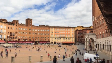 Square in Siena Stock Footage 75119741