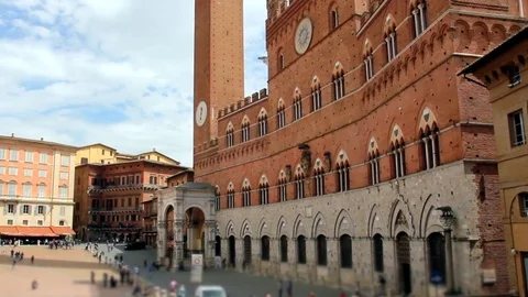 Square in Siena Stock Footage 75120303