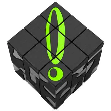 Square sign exclamation Illustrazione stock