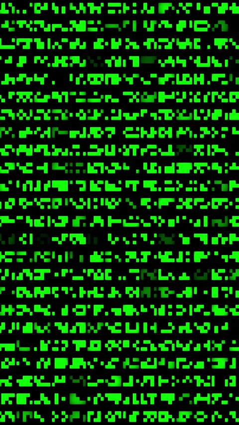 Square simple blocks of computer generated background vertical video Stock Footage 260354984