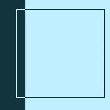 Square simple frame in flat style with place for text and photo. Vector Stock Illustration