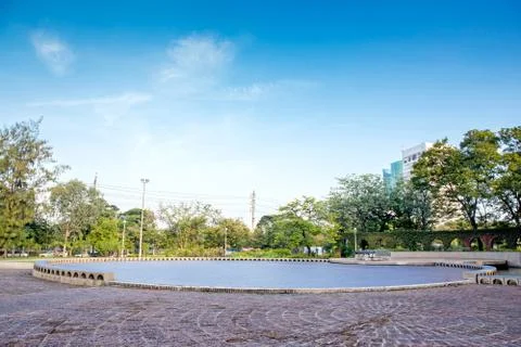 Square with skyline background Stock Photos