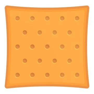 Square snack icon cartoon vector. Sugar chip Illustrazione stock