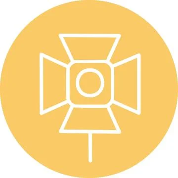Square softbox icon line art symbol graphic Stock Illustration