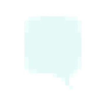Square speech bubble chat message box pixel art style graphic light blue palette Ilustración de archivo