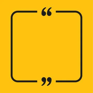 Square Speech Bubble Quote. Speech Qoute Object. Stock Illustration