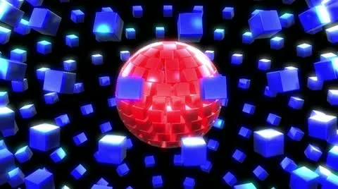 Square Sphere (2 of 4) Stock Footage 21855221