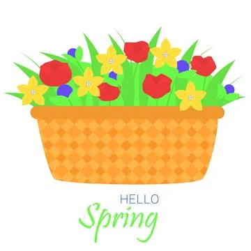 Square spring banner. Stock Illustration