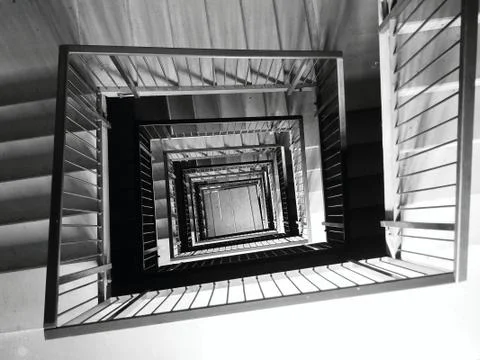 Square staircase Stockfoto's